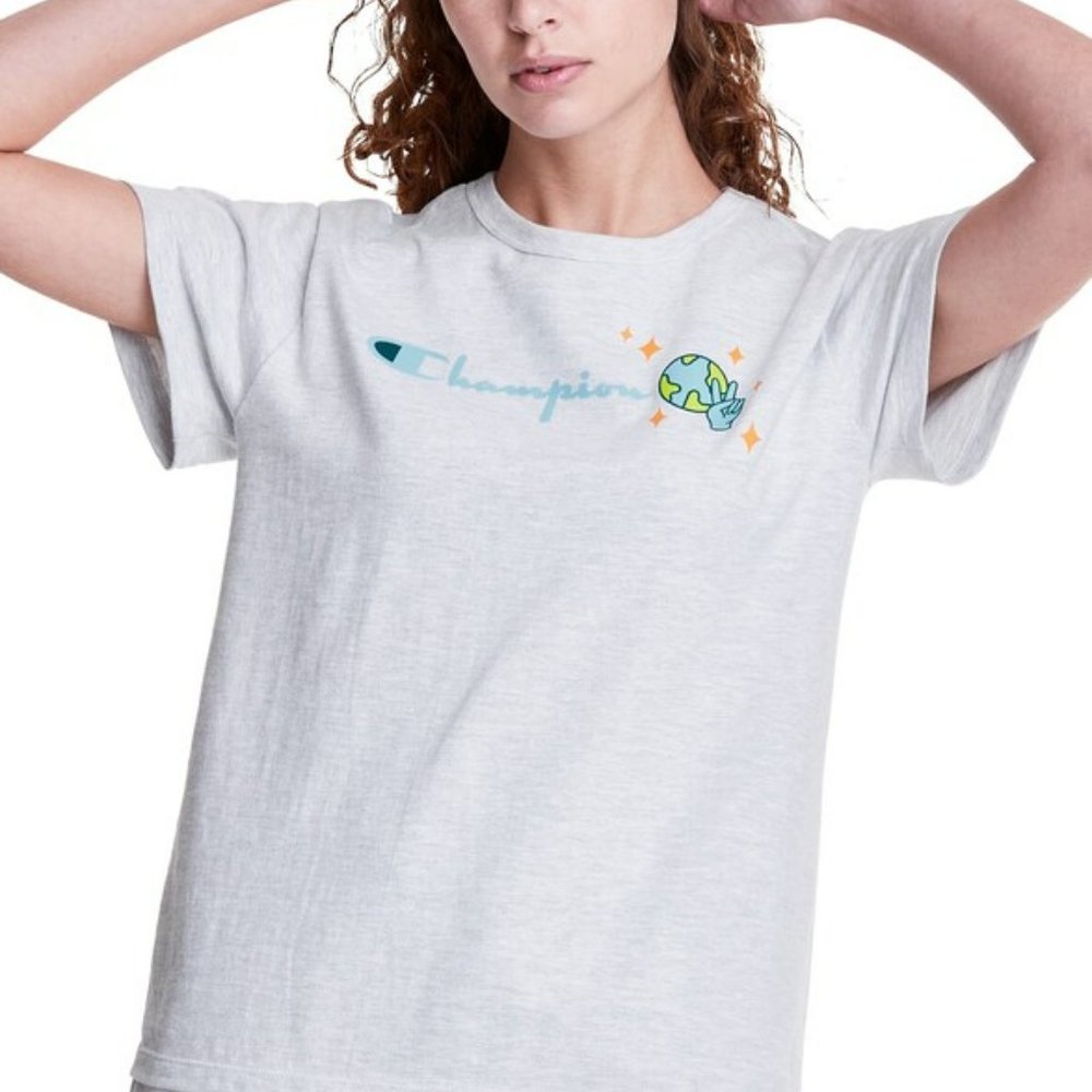 Champion X Steffi Lynn Heritage Tee Think Globally Act Locally Unisex (XL)
